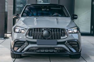 MERCEDES GLE W167 2019+ GRILL PANAMERICANA GT BRABUS STYLE CZARNY Z KAMERĄ