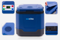 LODÓWKA TURYSTYCZNA IK-17-35L 35 L Z FUNKCJĄ GRZANIA DO +65° 12V USB 5V GŁOŚNIK BLUETOOTH NIEBIESKA + GRATIS