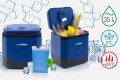 LODÓWKA TURYSTYCZNA IK-17-35L 35 L Z FUNKCJĄ GRZANIA DO +65° 12V USB 5V GŁOŚNIK BLUETOOTH NIEBIESKA + GRATIS