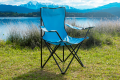 SKŁADANE KRZESŁO TURYSTYCZNE Z OPARCIEM NIEBIESKIE