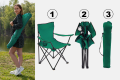 SKŁADANE KRZESŁO TURYSTYCZNE ZIELONE
