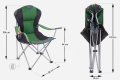 SKŁADANE KRZESŁO TURYSTYCZNE CZARNO-ZIELONE
