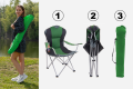 SKŁADANE KRZESŁO TURYSTYCZNE CZARNO-ZIELONE