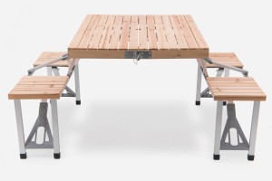 STOLIK TURYSTYCZNY Z SIEDZISKIEM SKŁADANY WALIZKA 85 x 72 CM