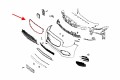 MERCEDES E-CLASS W213 2016-2020 PRZED FACELIFTINGIEM RAMKA GRILLA CZARNA A2138850200