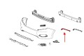 HONDA CIVIC X 2016-2019 PRZED FACELIFTINGIEM ŚLIZG TYLNEGO ZDERZAKA PRAWY 71593TBAA00