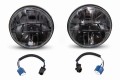 JEEP WRANGLER JK 2007-2018 CZARNE LAMPY PRZEDNIE LED 7" 30W 8000 LUMENÓW
