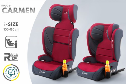 CARMEN FOTELIK SAMOCHODOWY PODSTAWKA 2w1 I SIZE 100-150 CM R129 ISOFIX