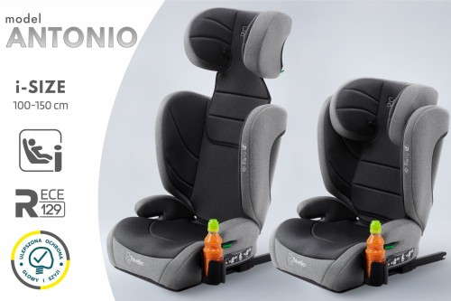 ANTONIO FOTELIK SAMOCHODOWY PODSTAWKA 2w1 I SIZE 100-150 CM R129 ISOFIX