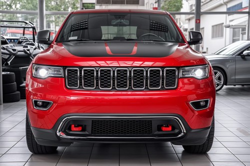 JEEP GRAND CHEROKEE IV WK2 2017-2021 PO DRUGIM FACELIFTINGU ZDERZAK PRZEDNI GÓRNY BEZ PDC BEZ SPRYSKIWACZY 6EB83TZZAA