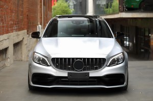 MERCEDES C-CLASS W205 2019-2021 PO FACELIFTINGU GRILL GT PANAMERICANA SREBRNY