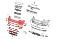JEEP GRAND CHEROKEE IV WK2 2017-2021 PO DRUGIM FACELIFTINGU KOMPLETNY ZDERZAK PRZEDNI Z PDC BEZ SPRYSKIWACZY 68333498AA