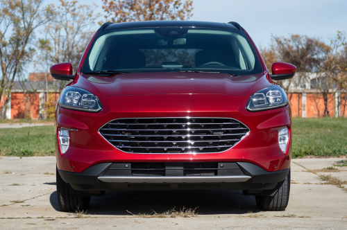 FORD KUGA MK3 III 2019-2024 PRZED FACELIFTINGIEM DOLNA KRATKA PRZEDNIEGO ZDERZAKA Z PDC LJ6Z17D957C