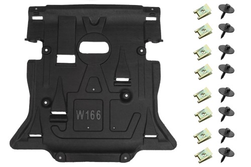 MERCEDES GL X166 2012-2015 MATERIAŁOWA OSŁONA PŁYTA POD SILNIK Z KOMPLETEM ŚRUB A1665200723