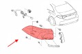 TOYOTA COROLLA XII E21 2019+ SEDAN KAROSERYJNA LAMPA TYLNA LEWA 8156102D10