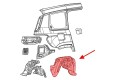 JEEP GRAND CHEROKEE V WL 2021+ MATERIAŁOWE NADKOLE TYLNE PRAWE 68411166AB
