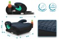 FOTELIK SAMOCHODOWY PODKŁADKA SIEDZISKO Z ISOFIX CZARNO-SZARY R129 125-150 CM