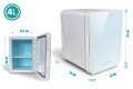 LODÓWKA KOSMETYCZNA 4L 12V Z FUNKCJĄ GRZANIA DO 50-65°C BIAŁA