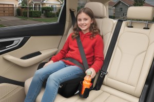 FOTELIK SAMOCHODOWY PODKŁADKA SIEDZISKO Z ISOFIX CZARNY R129 125-150 CM 