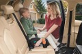 FOTELIK SAMOCHODOWY PODKŁADKA SIEDZISKO Z ISOFIX CZARNO-SZARY R129 125-150 CM