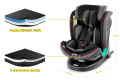FOTELIK SAMOCHODOWY OBROTOWY LEONARDO 360° CZARNO-SZARY 40-150 CM i-Size R129 + ISOFIX