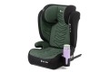 FOTELIK SAMOCHODOWY MODEL LEONARDO CZARNO-ZIELONY PIKOWANY R129 100-150 CM ISOFIX