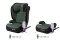 FOTELIK SAMOCHODOWY MODEL LEONARDO CZARNO-ZIELONY PIKOWANY R129 100-150 CM ISOFIX