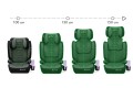 FOTELIK SAMOCHODOWY MODEL LEONARDO CZARNO-ZIELONY PIKOWANY R129 100-150 CM ISOFIX