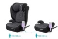 FOTELIK SAMOCHODOWY MODEL VINCENT SZARO-CZARNY PIKOWANY R129 100-150 CM ISOFIX + GRATIS