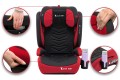 FOTELIK SAMOCHODOWY MODEL MARCO CZARNO-CZERWONY PIKOWANY R129 100-150 CM ISOFIX + GRATIS