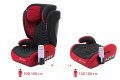 FOTELIK SAMOCHODOWY MODEL MARCO CZARNO-CZERWONY PIKOWANY R129 100-150 CM