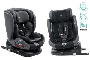 FOTELIK SAMOCHODOWY OBROTOWY ALEXANDER 360° CZARNO-SZARY 40-150 CM i-Size R129 + ISOFIX 