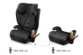 EZIO FOTELIK SAMOCHODOWY EKOSKÓRA PODSTAWKA 2w1 I SIZE 100-150 CM R129 ISOFIX