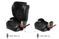 ROCCO FOTELIK SAMOCHODOWY EKOSKÓRA PODSTAWKA 2w1 I SIZE 100-150 CM R129 ISOFIX