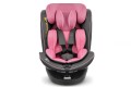 FOTELIK SAMOCHODOWY OBROTOWY LEONARDO 360° RÓŻOWO-SZARY 40-150 CM i-Size R129 + ISOFIX