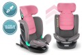 FOTELIK SAMOCHODOWY OBROTOWY LEONARDO 360° RÓŻOWO-SZARY 40-150 CM i-Size R129 + ISOFIX