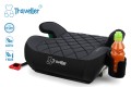 FOTELIK SAMOCHODOWY PODKŁADKA SIEDZISKO Z ISOFIX CZARNO-SZARY PIKOWANY R129 125-150 CM