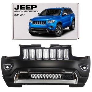 JEEP GRAND CHEROKEE IV WK2 2014-2017 PO FACELIFTINGU KOMPLETNY ZDERZAK PRZEDNI BEZ PDC Z GRILLEM 1WL27TZZAC