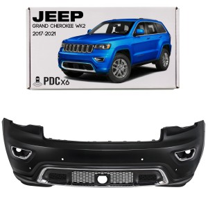 JEEP GRAND CHEROKEE IV WK2 2017-2021 PO DRUGIM FACELIFTINGU KOMPLETNY ZDERZAK PRZEDNI Z PDC BEZ SPRYSKIWACZY 68333498AA