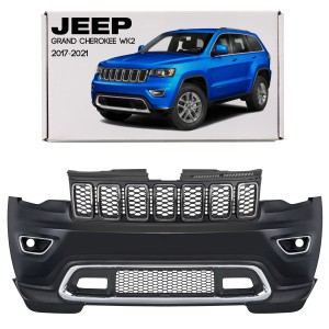 JEEP GRAND CHEROKEE IV WK2 2017-2021 DRUGI FACELIFTING KOMPLETNY ZDERZAK PRZEDNI Z GRILLEM 6EB83TZZAA 