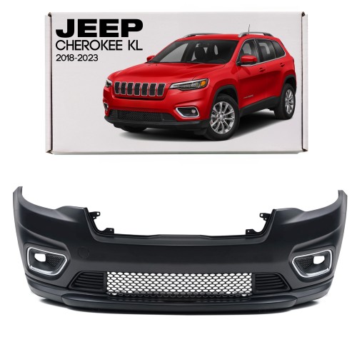 JEEP CHEROKEE V KL 2018-2023 PO FACELIFTINGU KOMPLETNY ZDERZAK PRZEDNI BEZ PDC 68406528AA