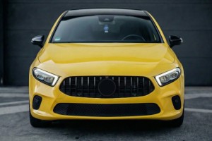 MERCEDES A-CLASS W177 2018-2023 PRZED FACELIFTINGIEM GRILL GT PANAMERICANA CZARNY WERSJA Z PDC I KAMERĄ