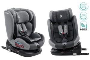 FOTELIK SAMOCHODOWY OBROTOWY ALEXANDER 360° SZARO-CZARNY 40-150 CM i-Size R129 + ISOFIX 