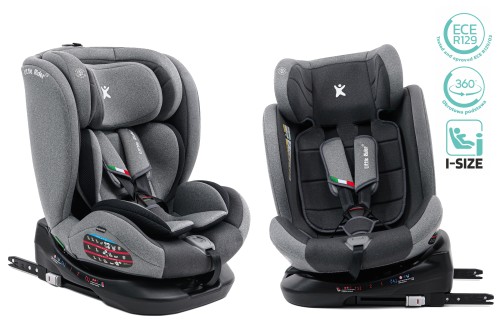 FOTELIK SAMOCHODOWY OBROTOWY ALEXANDER 360° SZARO-CZARNY 40-150 CM i-Size R129 + ISOFIX