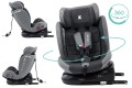 FOTELIK SAMOCHODOWY OBROTOWY ALEXANDER 360° SZARO-CZARNY 40-150 CM i-Size R129 + ISOFIX