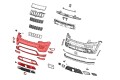 JEEP GRAND CHEROKEE IV WK2 2017-2021 PO DRUGIM FACELIFTINGU KOMPLETNY ZDERZAK PRZEDNI Z PDC BEZ SPRYSKIWACZY 68333498AA