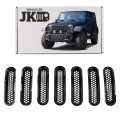 JEEP WRANGLER JK 2007-2018 STYLIZACYJNE WKŁADKI GRILLA CZARNE ABS