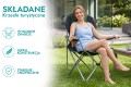 SKŁADANE KRZESŁO TURYSTYCZNE CZARNO-ZIELONE