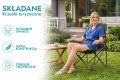 SKŁADANE KRZESŁO TURYSTYCZNE Z OPARCIEM SZARO-ZIELONE