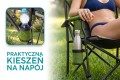 SKŁADANY FOTEL TURYSTYCZNY Z OPARCIEM SZARO-ZIELONY